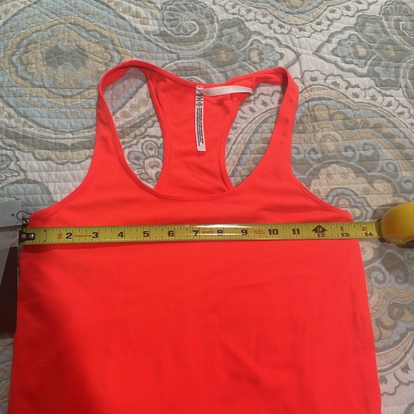 Aritzia neon poppy red tank top, sz L - Picture 7 of 10